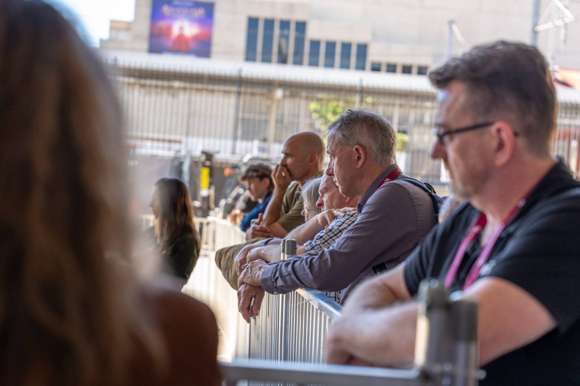 Visitors watching the outdoor live demonstrations