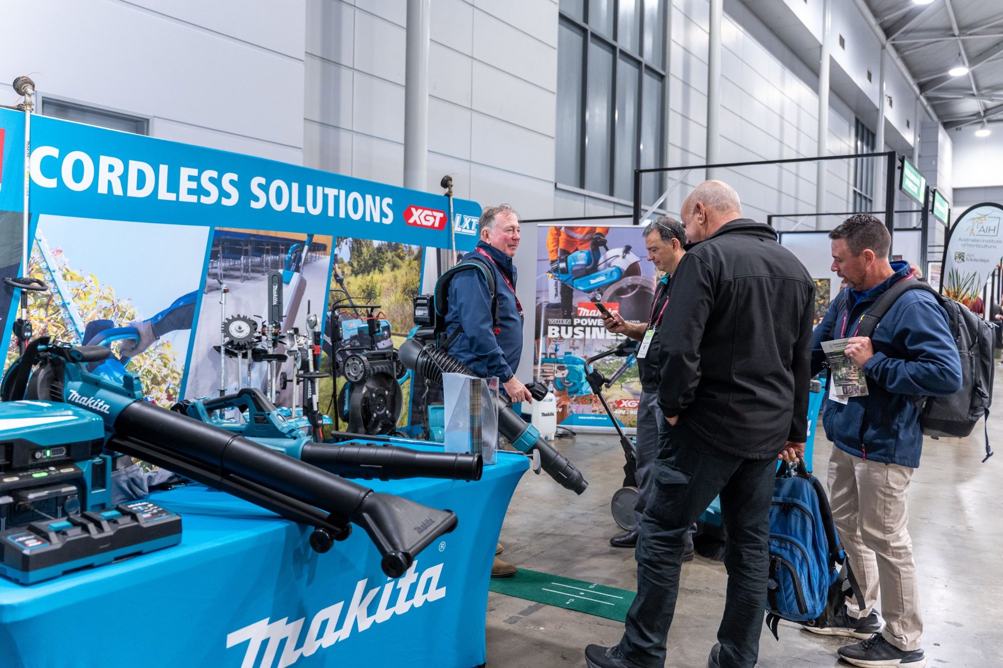 Visitors at the Makita cordless solutions stand