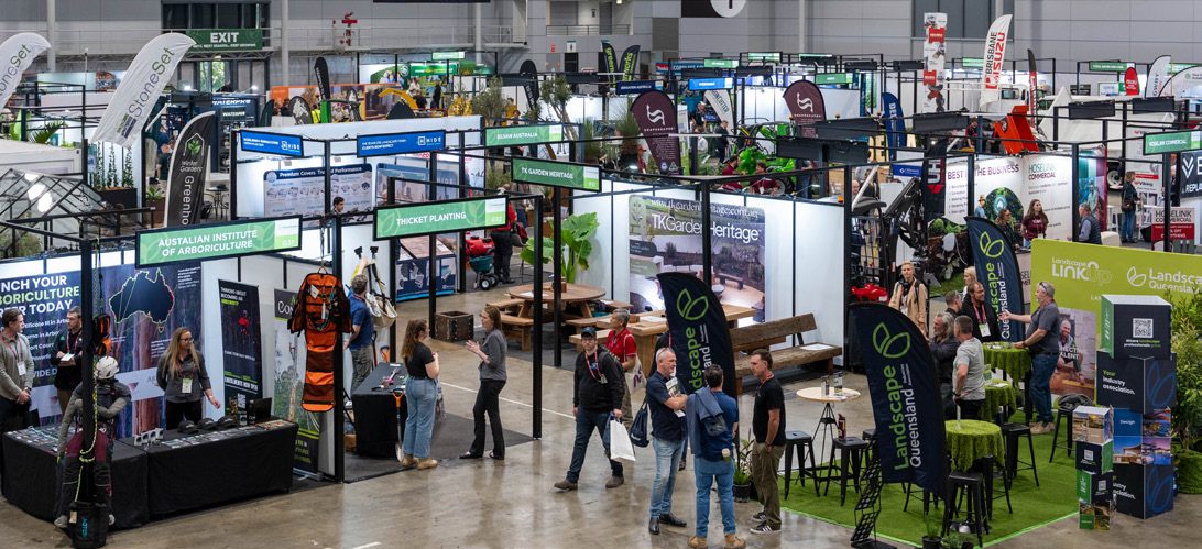 Busy exhibition hall at Greenscapes 2026